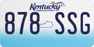 KY license plate 878SSG