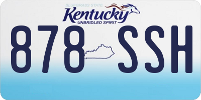 KY license plate 878SSH