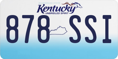 KY license plate 878SSI