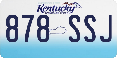 KY license plate 878SSJ
