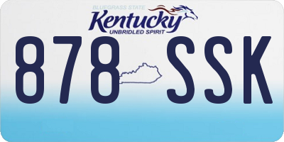 KY license plate 878SSK
