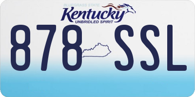 KY license plate 878SSL