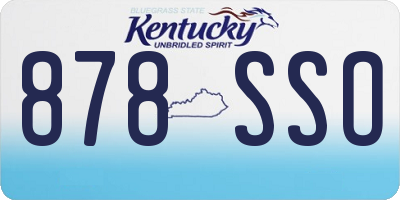 KY license plate 878SSO