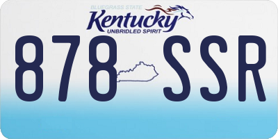 KY license plate 878SSR