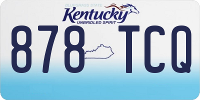 KY license plate 878TCQ