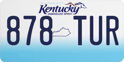 KY license plate 878TUR