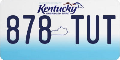 KY license plate 878TUT