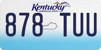 KY license plate 878TUU