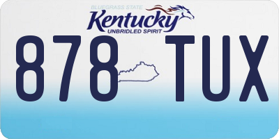 KY license plate 878TUX