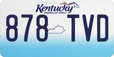 KY license plate 878TVD