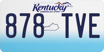 KY license plate 878TVE