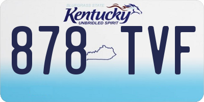 KY license plate 878TVF