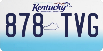 KY license plate 878TVG
