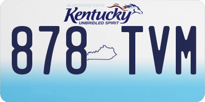 KY license plate 878TVM