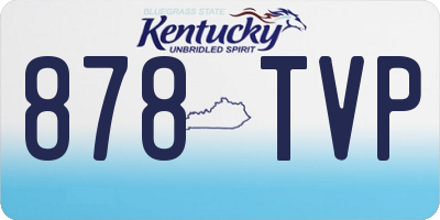 KY license plate 878TVP