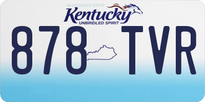 KY license plate 878TVR