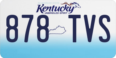 KY license plate 878TVS