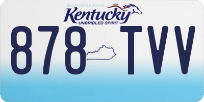 KY license plate 878TVV