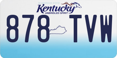 KY license plate 878TVW