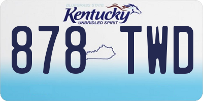 KY license plate 878TWD