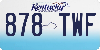 KY license plate 878TWF