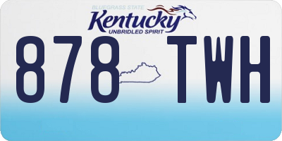 KY license plate 878TWH