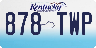 KY license plate 878TWP