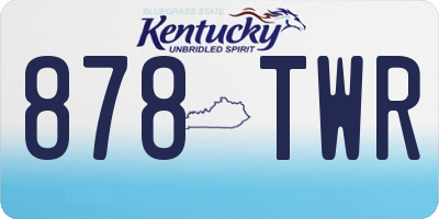 KY license plate 878TWR
