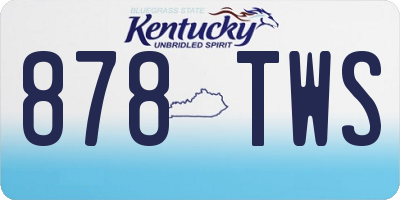 KY license plate 878TWS