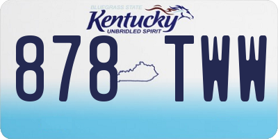 KY license plate 878TWW