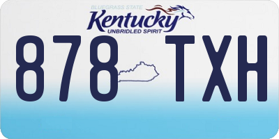KY license plate 878TXH