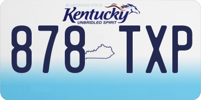 KY license plate 878TXP