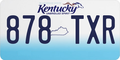 KY license plate 878TXR