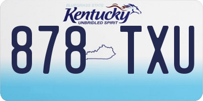 KY license plate 878TXU