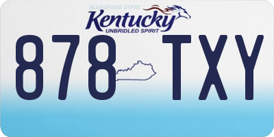 KY license plate 878TXY