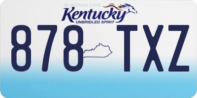 KY license plate 878TXZ