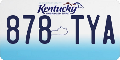 KY license plate 878TYA