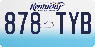 KY license plate 878TYB