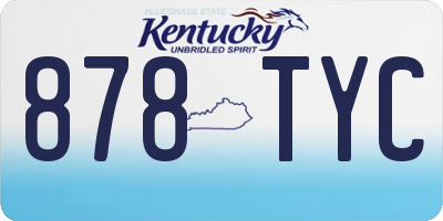 KY license plate 878TYC