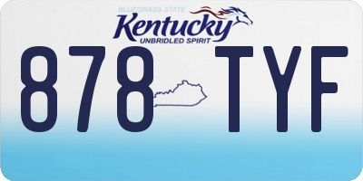 KY license plate 878TYF