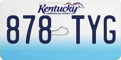 KY license plate 878TYG