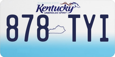 KY license plate 878TYI