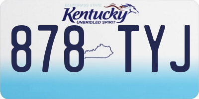 KY license plate 878TYJ