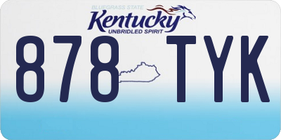 KY license plate 878TYK