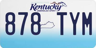 KY license plate 878TYM