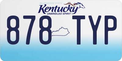 KY license plate 878TYP