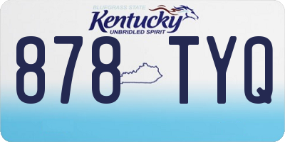KY license plate 878TYQ