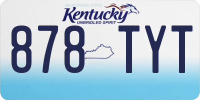 KY license plate 878TYT