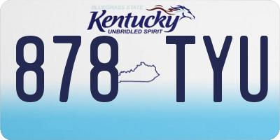 KY license plate 878TYU