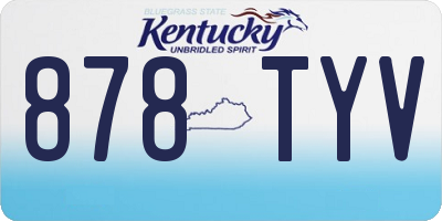 KY license plate 878TYV